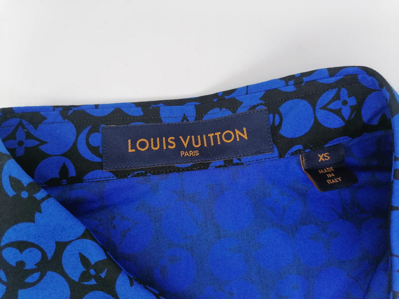 Louis Vuitton 2000s Blue Monogram Dress Shirt · INTO