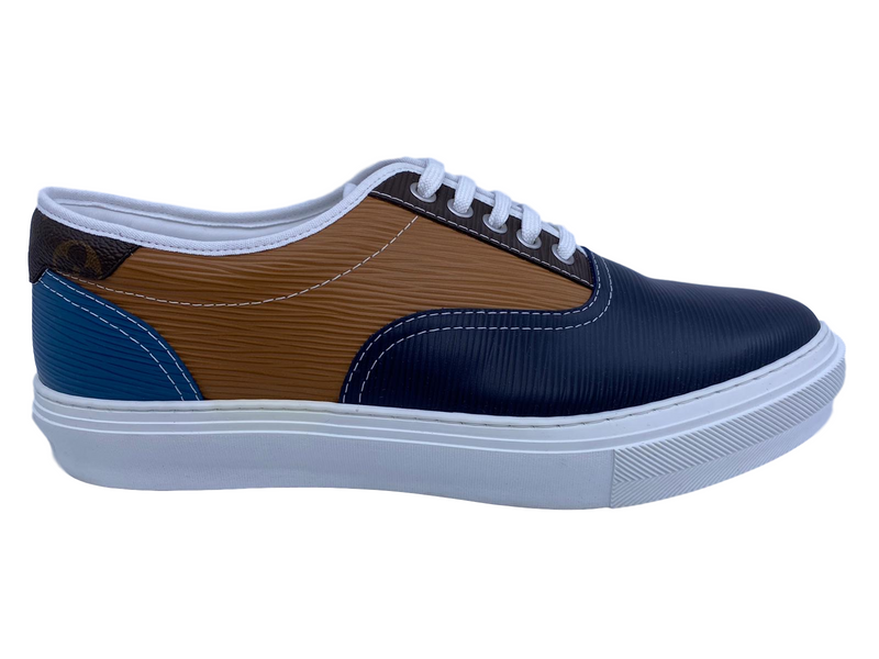 Louis Vuitton Men's Trocadero Richelieu Sneakers Epi Leather Blue 166463192