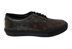Louis Vuitton Monogram Trocadero Sneakers Black Blue Silver Gray 9.5 UK/  10.5 US