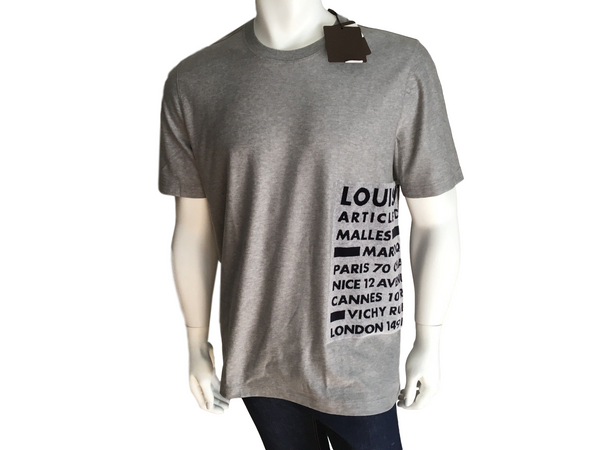 Louis Vuitton Men's White Cotton Allover Logos Printed T-Shirt – Luxuria &  Co.