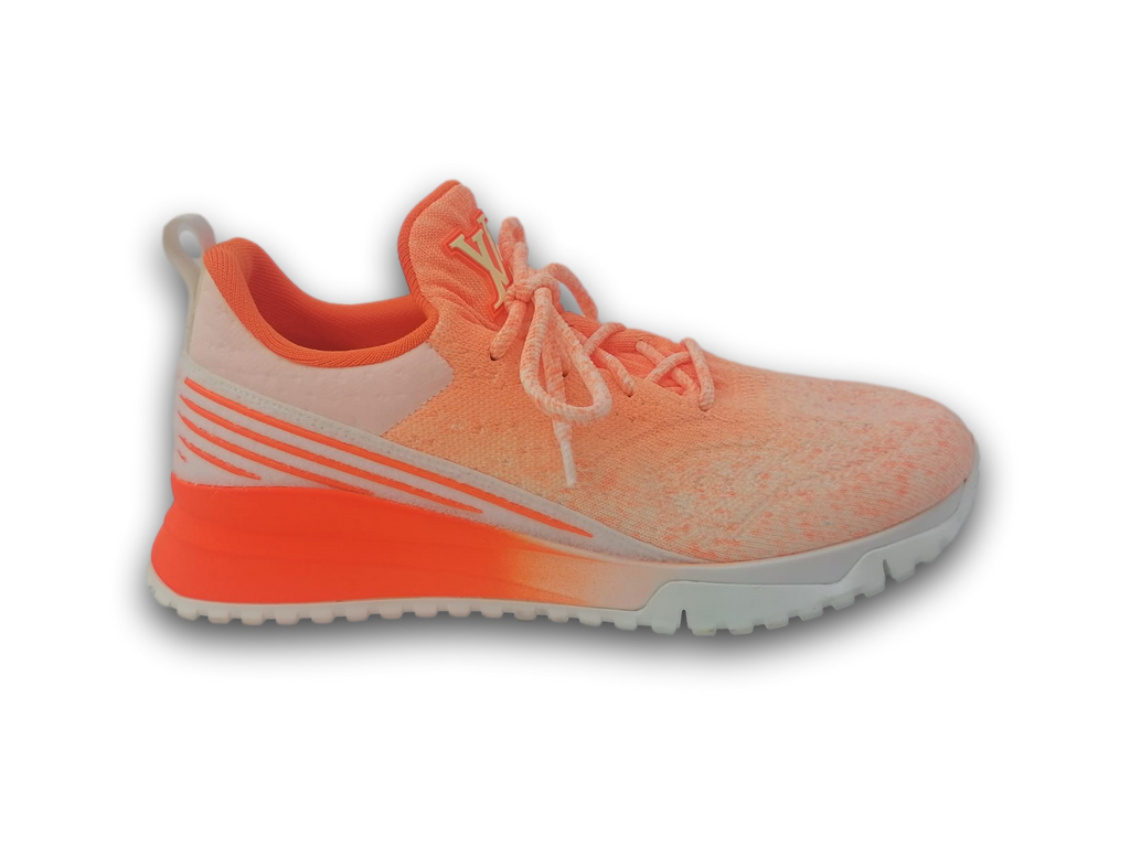 Louis Vuitton Men's Orange White Knit Sneaker – Luxuria