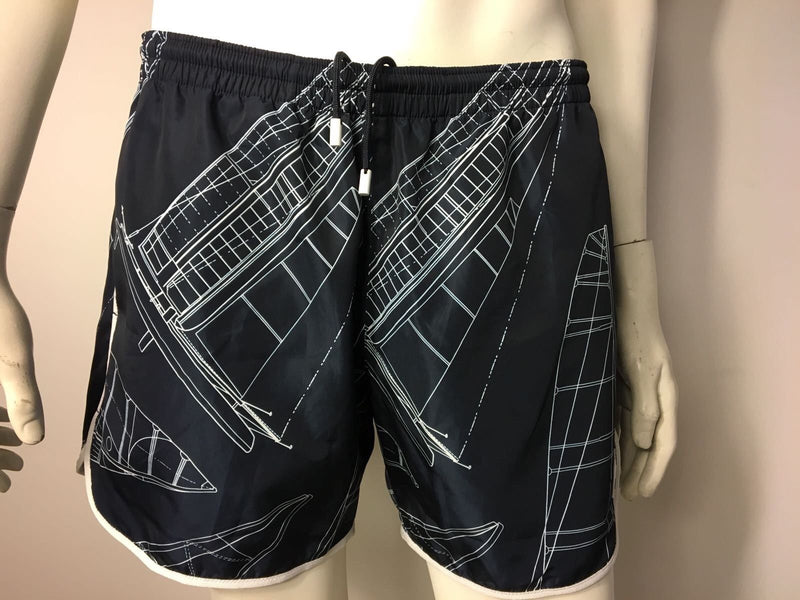 Yacht Print Swim Shorts - Luxuria & Co.