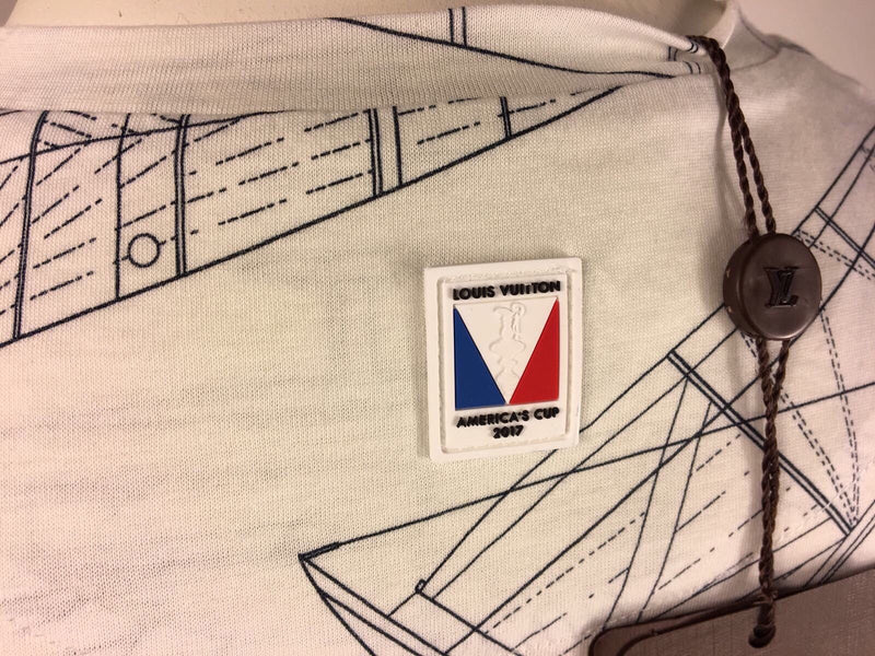 Bicolor Yacht Print T-Shirt - Luxuria & Co.