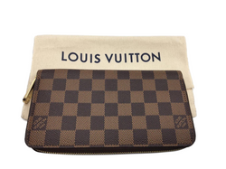 Louis Vuitton Damier Ebene Canvas Zippy Wallet Louis Vuitton