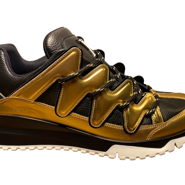 louis vuitton black and gold sneakers
